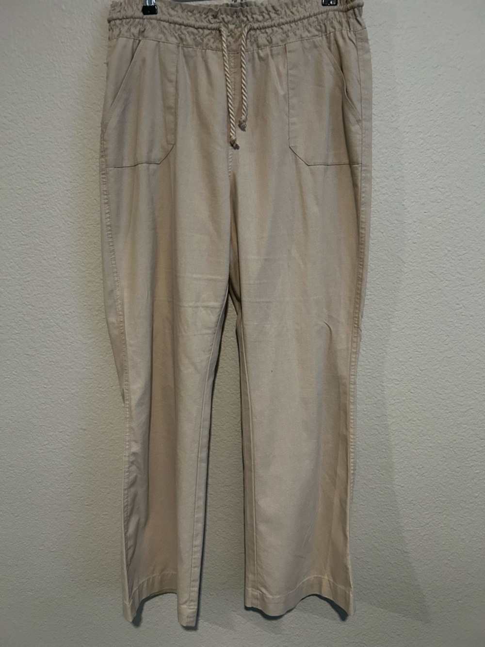 Ci Sono Beige Drawstring Chinos